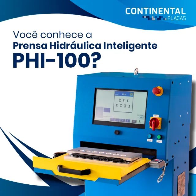 Prensa Hidráulica para Placas Padrão Mercosul