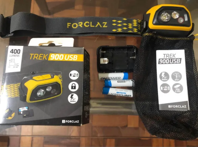 Lanterna de Cabeça Trek 900 USB - 400 Lumens