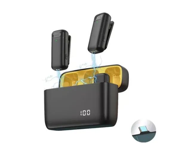 Microfone De Lapela duplo Sem Fio para iphone e android super qualidade - Foto 2