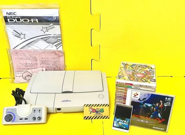 Pc Engine Duo R na Caixa Completo Com Duo Expansão e 15 jogos