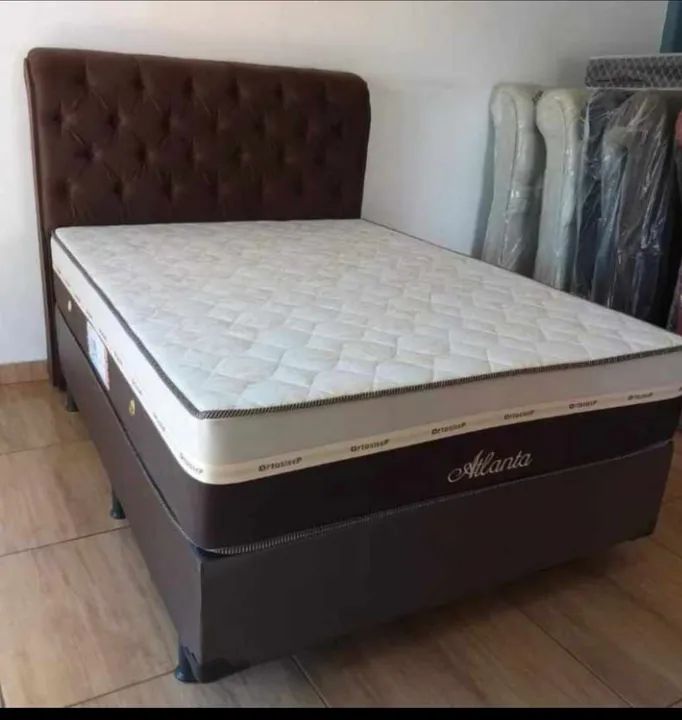 Colchão  altanta  semiortopedico  com Box e mais cabeceira 