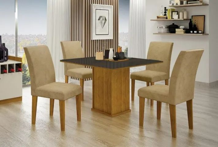 Pague no ato do recebimento, agende já! Mesa 4 Lugares Modelo 0002 Quadrada  - Foto 2