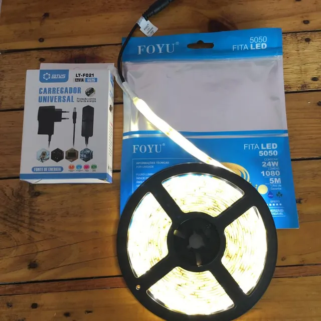 Fita Led Branca Quente 5m dupla face
