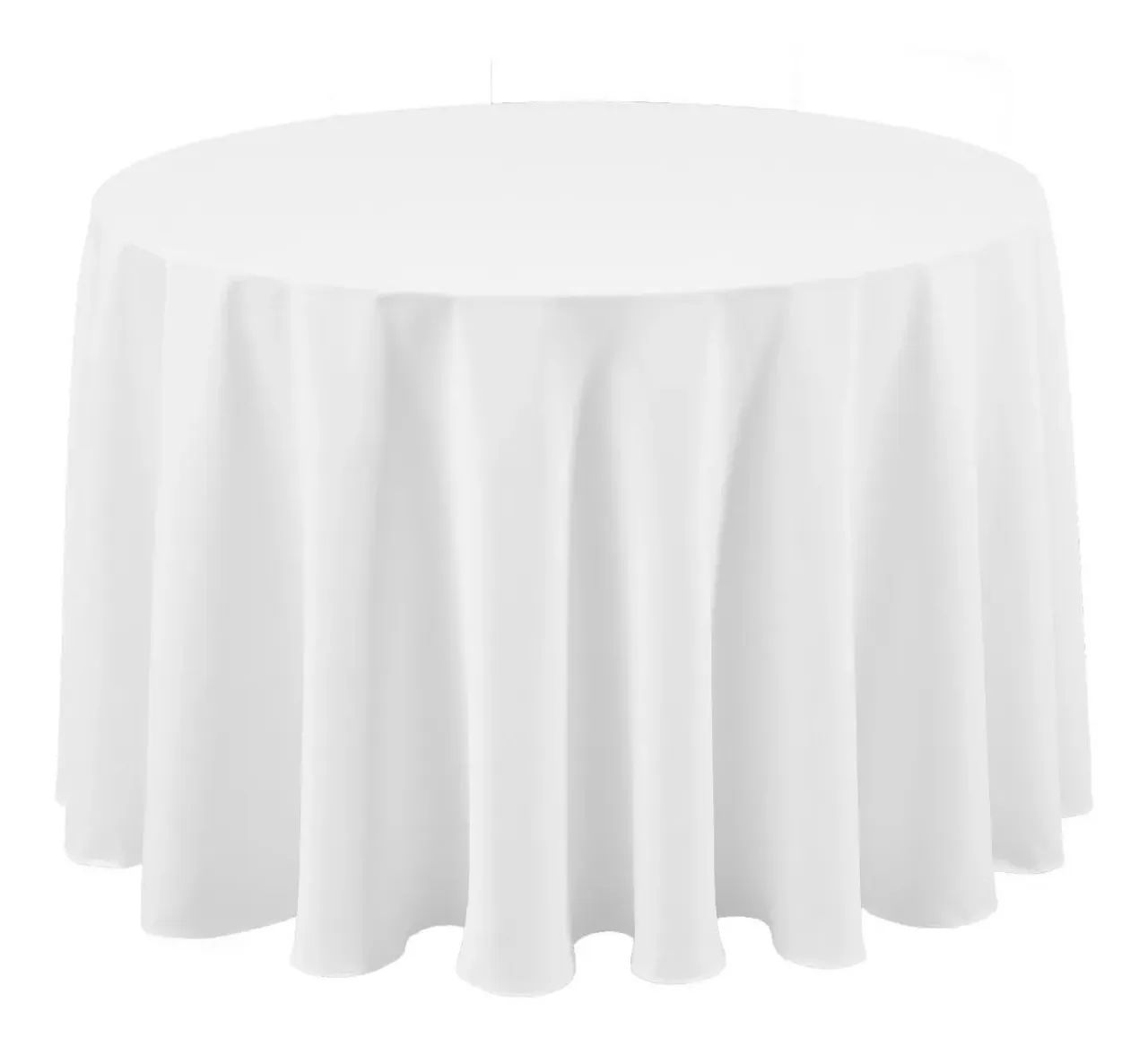 Toalha de mesa redonda branca 3,30m