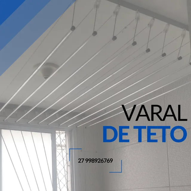 Varal de teto e de muro para seu apartamento