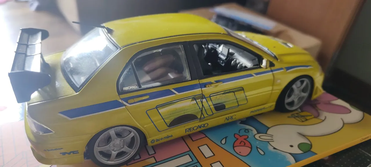 Miniatura 1:18 Mitsubishi Lancer Evo Velozes 2 Licenciado do filme Valor mínimo Já!