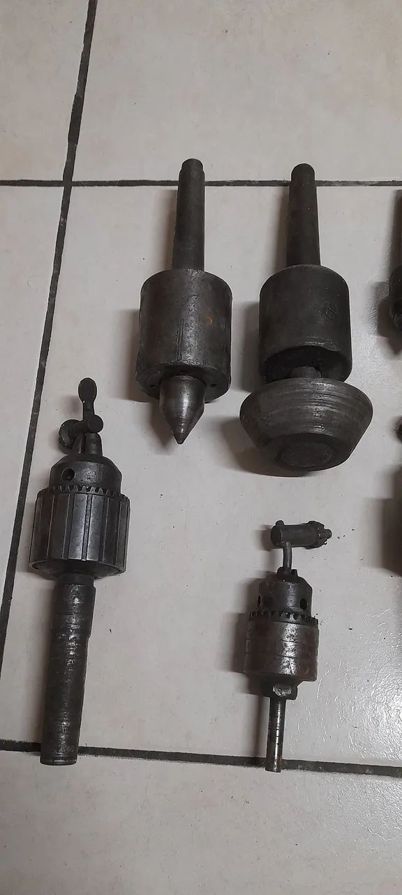 Placa de 8 polegadas + mandris + contra ponto - Foto 6