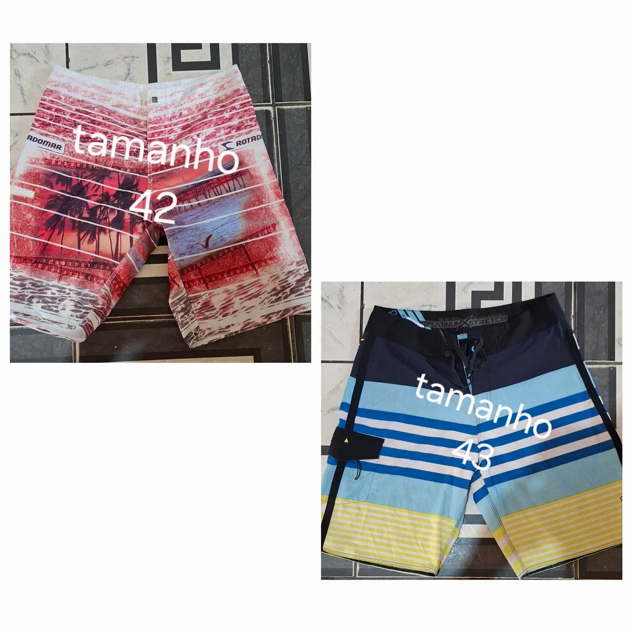 Shorts de Praia - Tamanhos 42 e 43