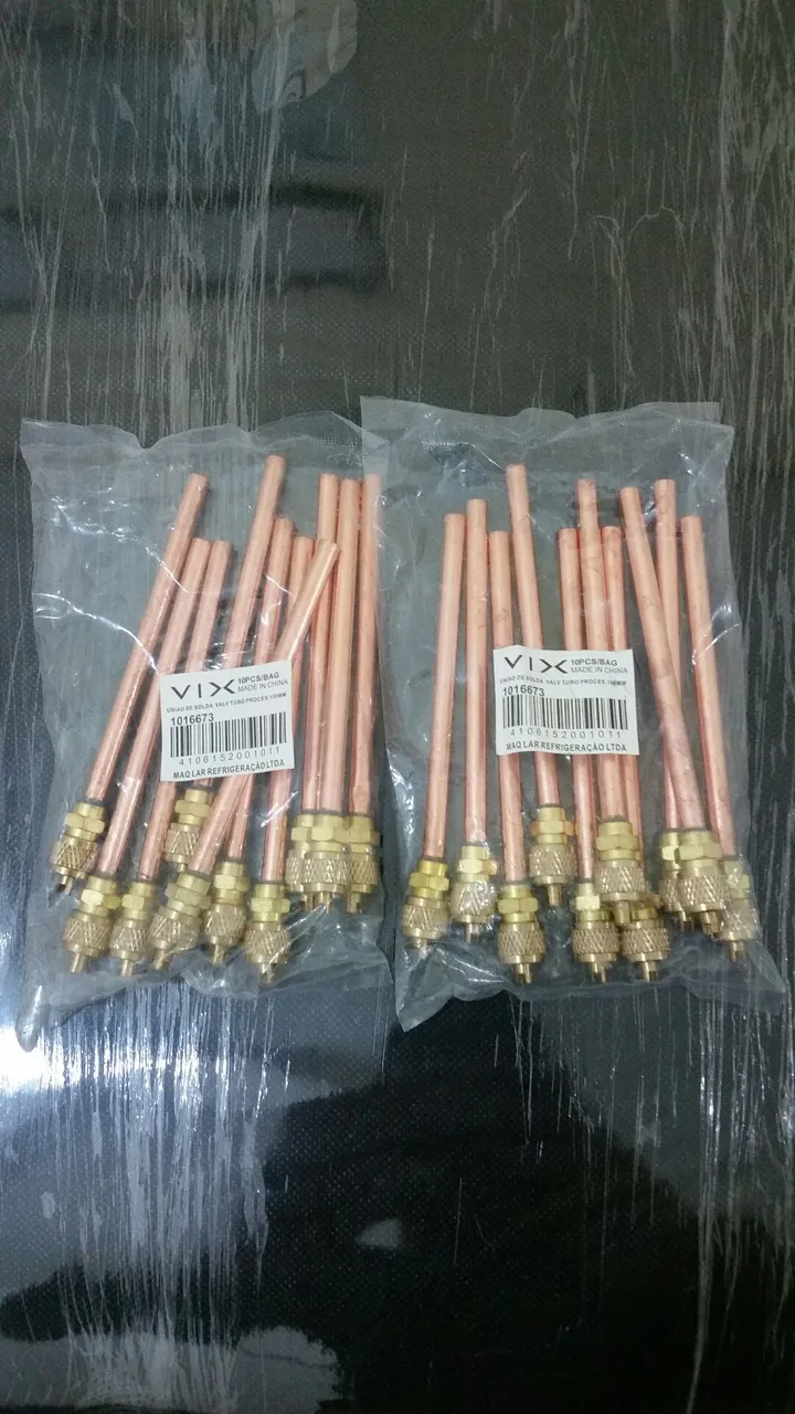 Jogo com 10 Válvulas de Serviço para Refrigeração 100MM - VIX