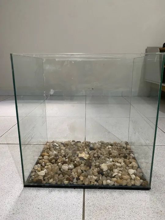 Aquário de vidro 40x40cm 