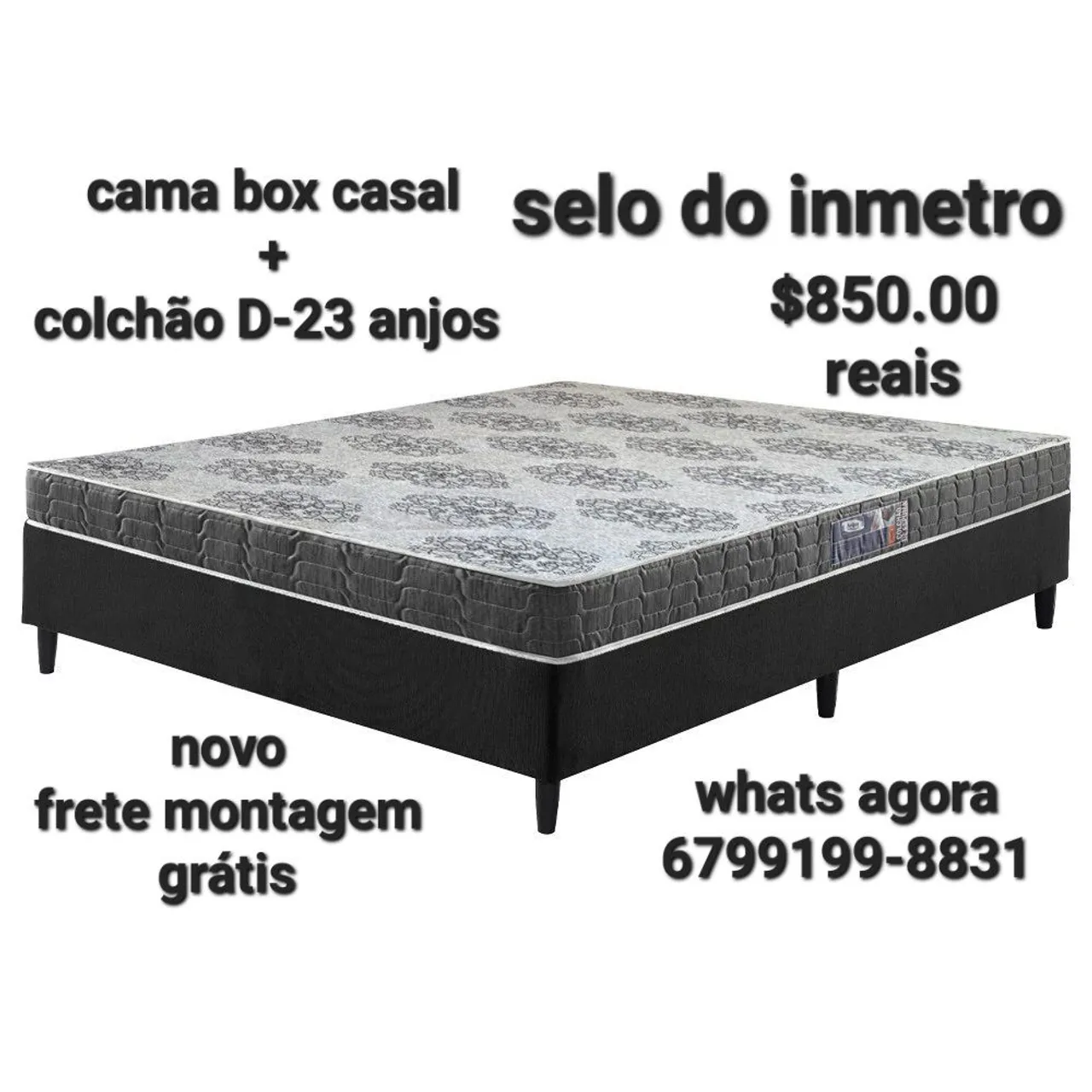 Cama Box Casal D-23 Anjos - Novo entrega hoje promoção