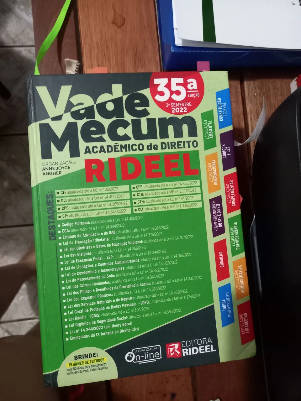 Vade Mecum Acadêmico de Direito 35ª Edição 2022 Rideel