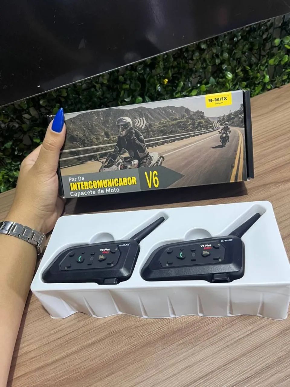 Par de Intercomunicador Para Capacete de Moto - V6 B-MAX - Foto 2