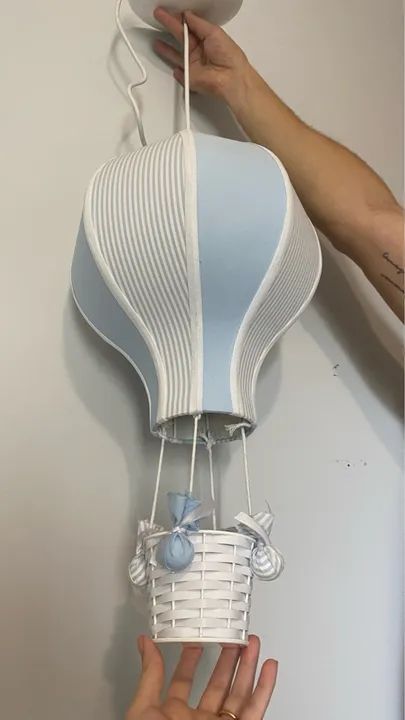 Lustre infantil balão azul  - Foto 3