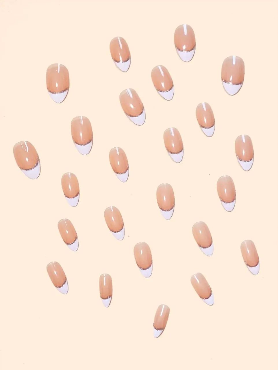 24 Peças de Unhas Postiças + Cola Transparente + Lixa de Unha - Foto 2