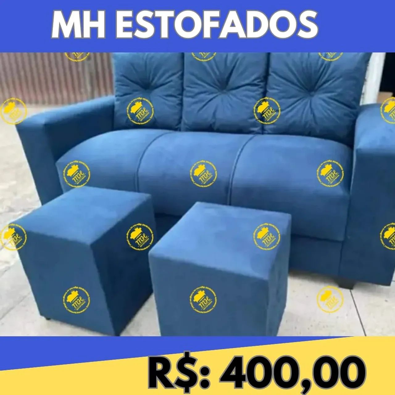 Sofá Vermelho com Puffs - Conforto e Estilo!65171907324163121