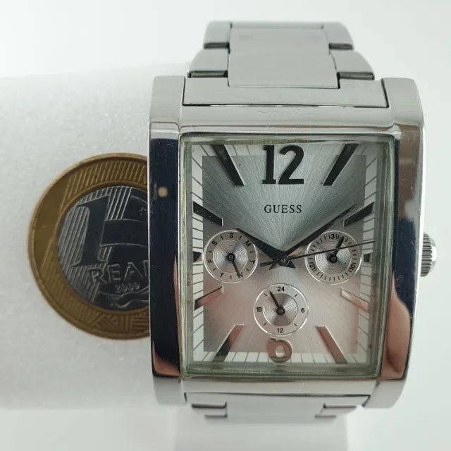 Relógio Guess Mod G10205G Silver Unisex Vintage - Foto 5