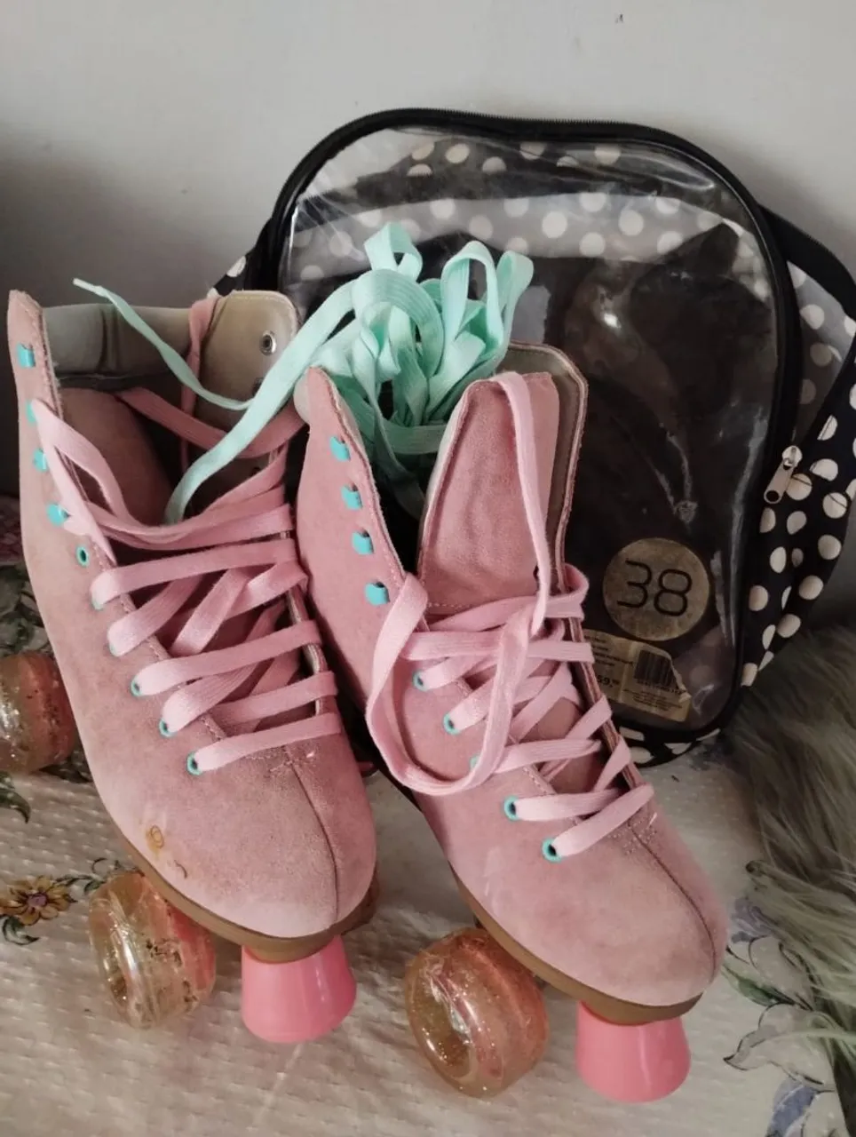 Patins Roller Rosa - Tamanho 38
