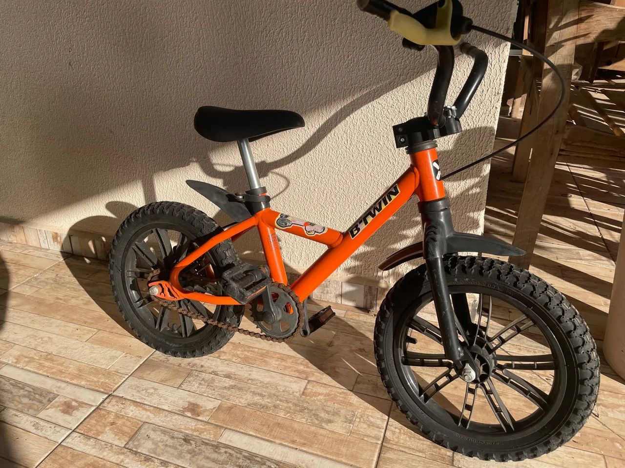 Bicicleta Infantil Aro 14 Laranja - Btwin - Foto 2