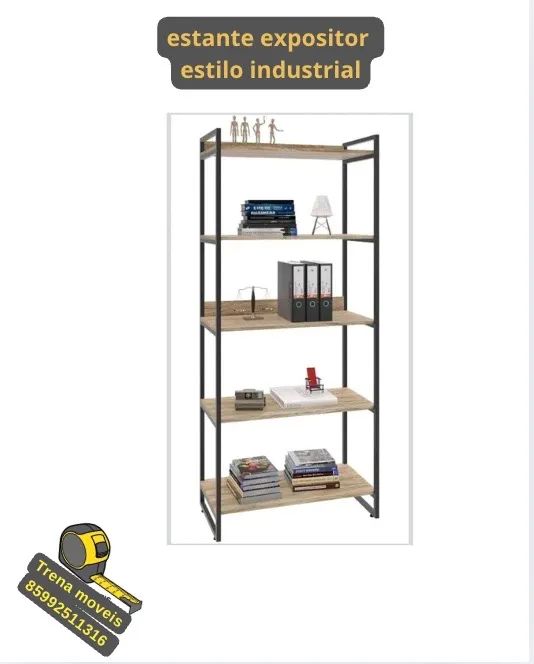 Estante Multiuso expositor estilo industrial nova
