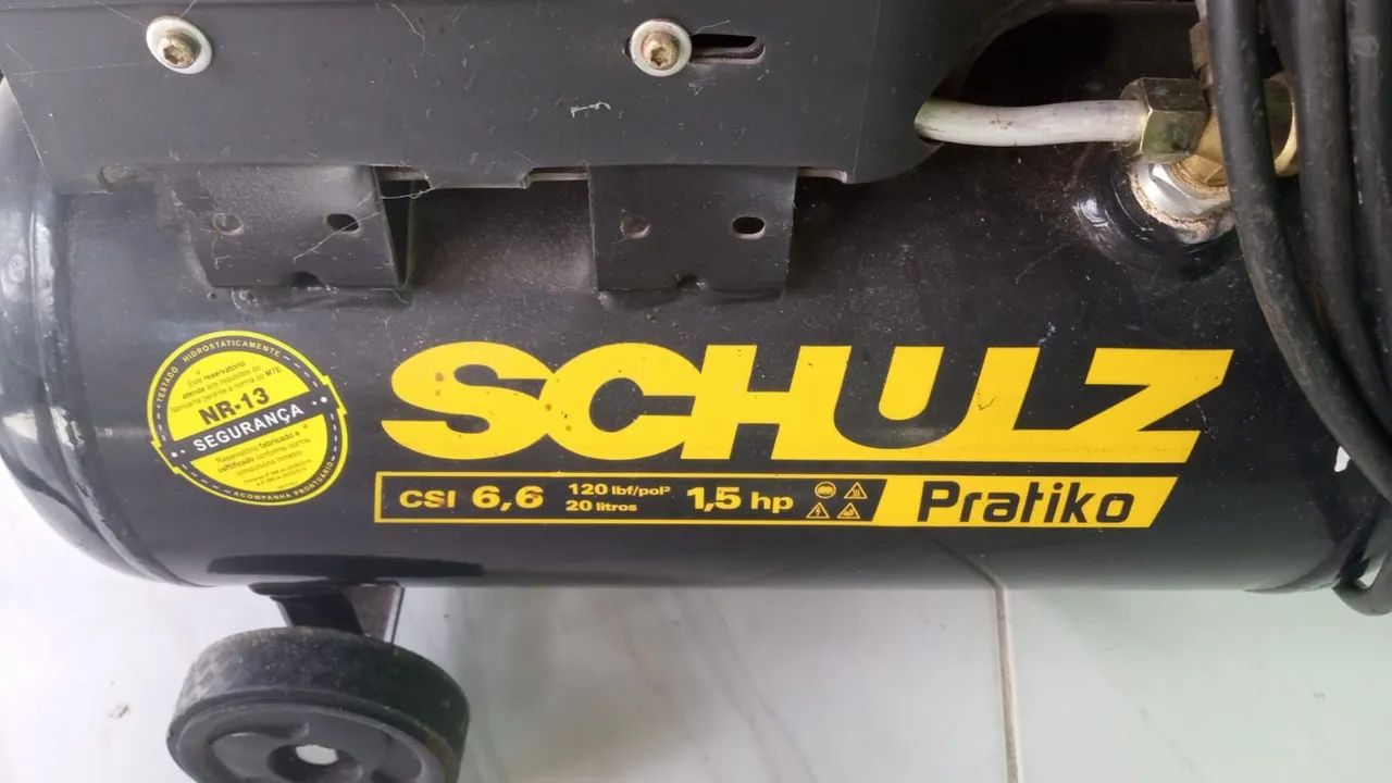 Compressor de ar Schulz Prático 1,5hp 20 Litros