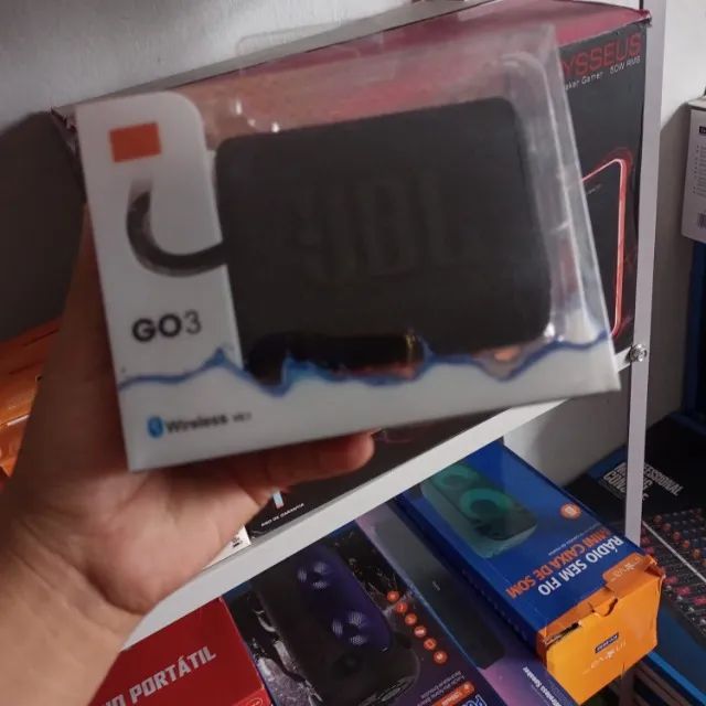 CAIXA DE SOM JBL GO3, PRETA 