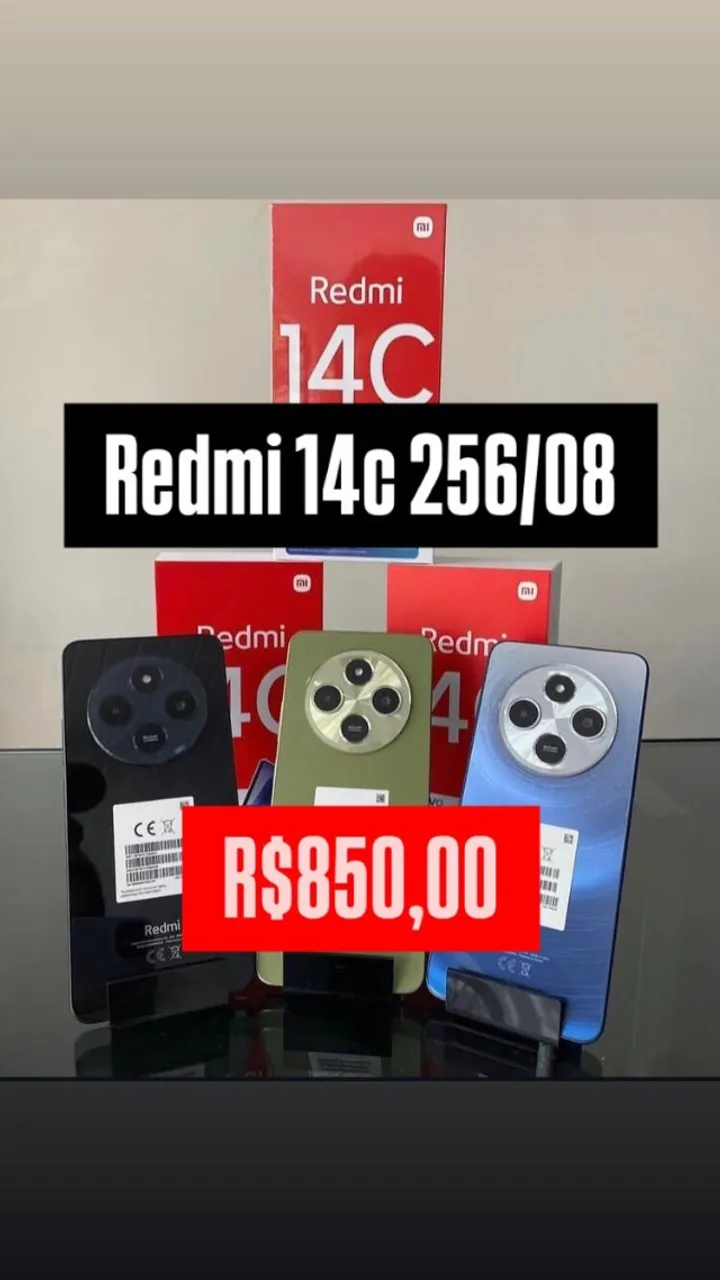 Xiaomi Redmi 14c 08 Ram 256Gb Lacrado Versao Global Oferta Final de Semana Entregamos