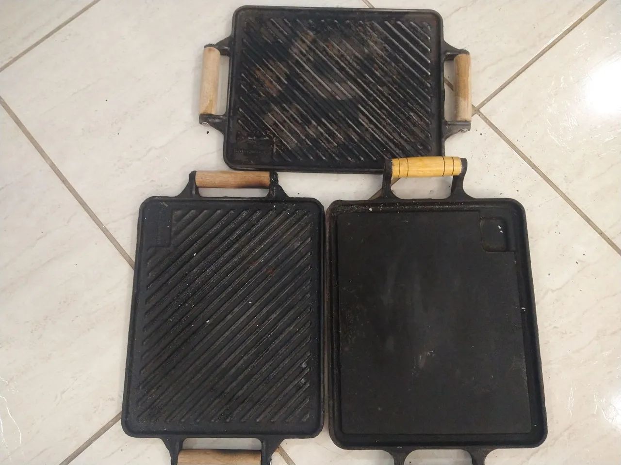 Chapas de ferro fundido para grelhar 03 Pecas por RS 139,00 - Foto 5