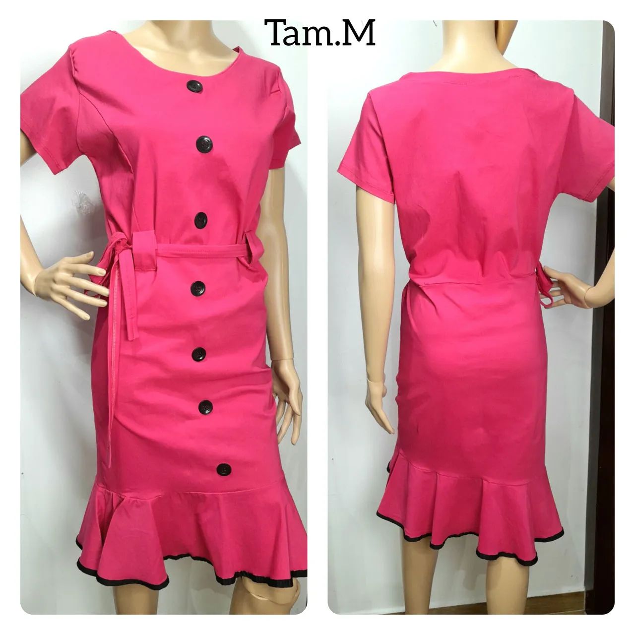 Vestido de Sarja com Laycra Tam.M