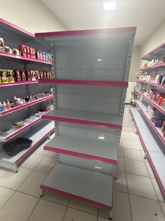 Gôndola de metal para loja