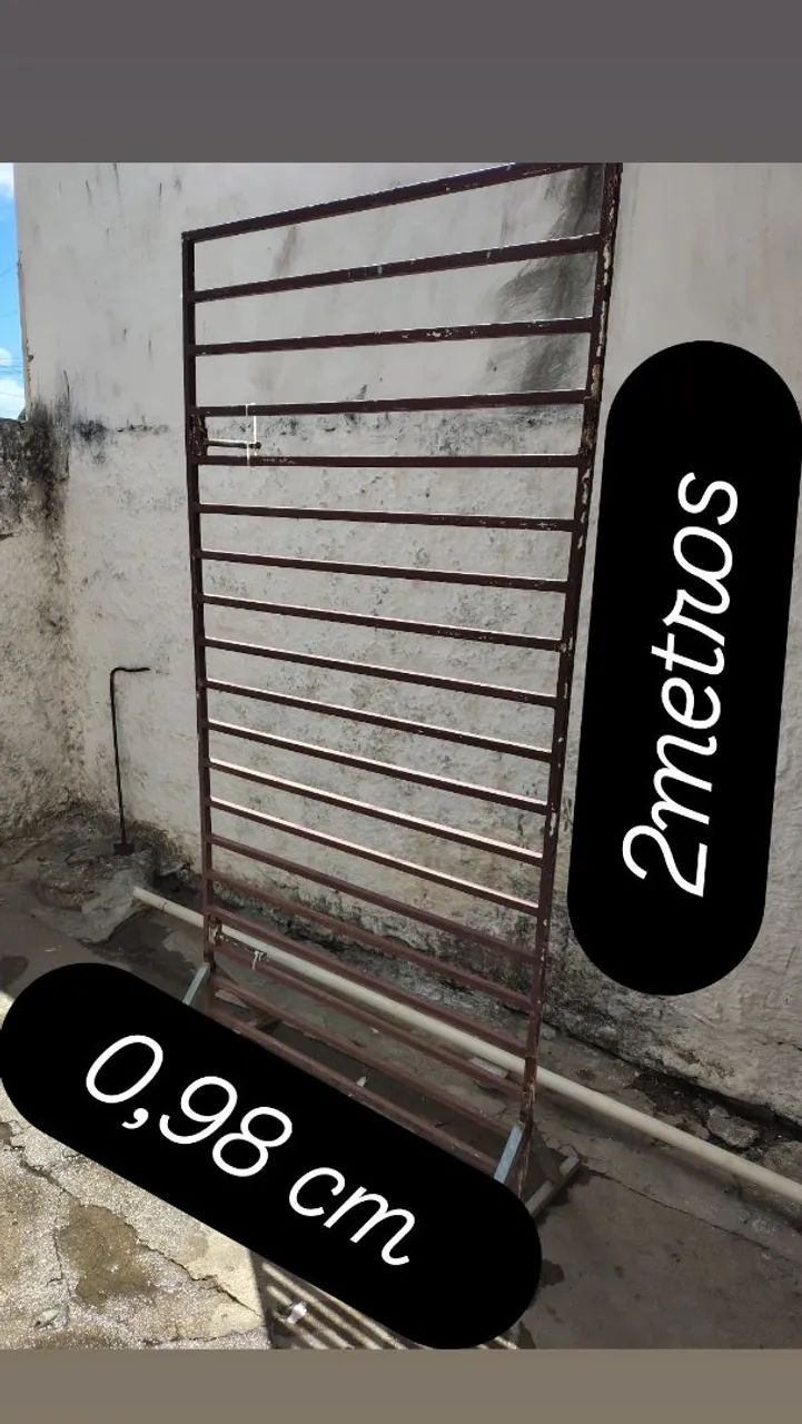 Grade de ferro para área externa em ferro e pés em Metalon  - Foto 2