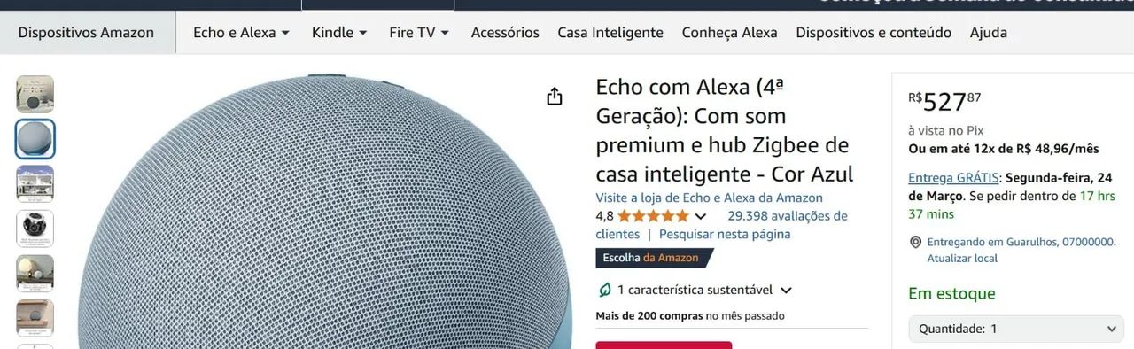 Echo Dot 4ª geração - Alexa - Novo - Foto 3
