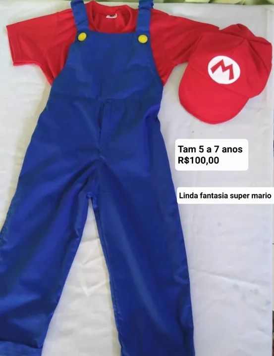 Roupa temática infantil super mario