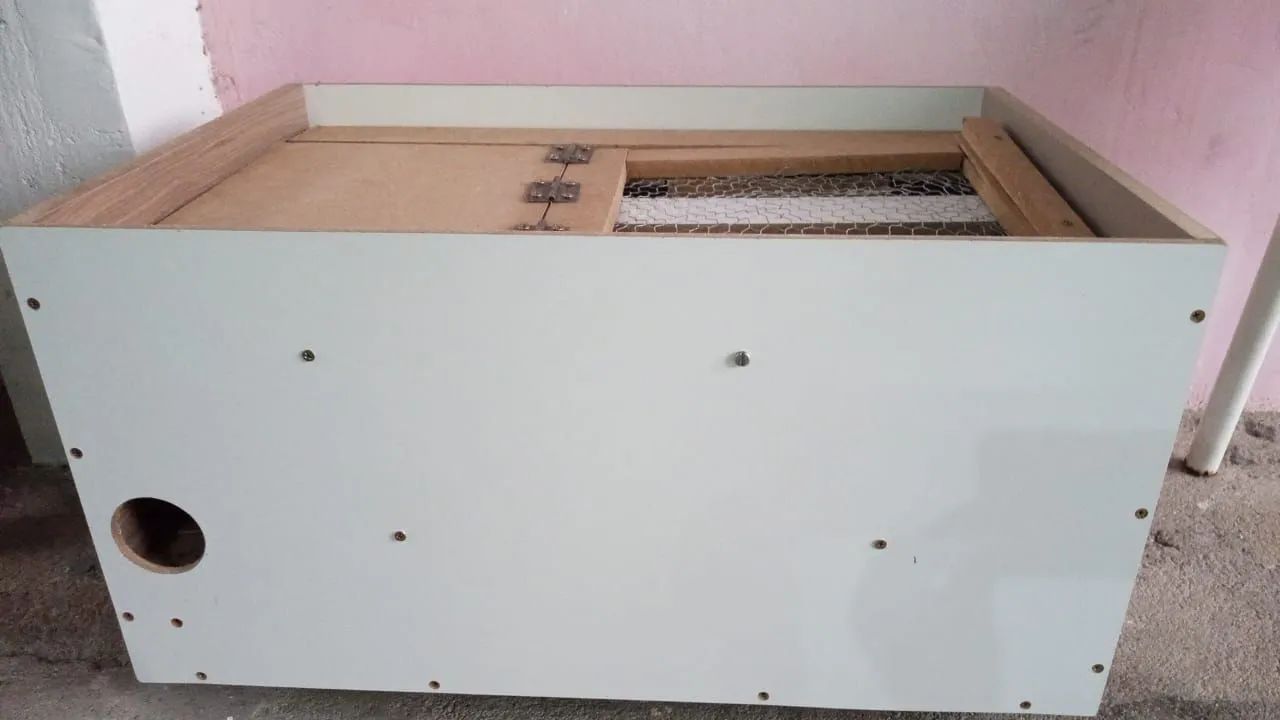 Gaiola para hamster 3 andares com uma adaptação de caixa de madeira  - Foto 3