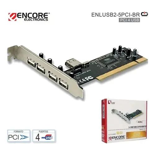 Placa USB PCI 5 portas Encore