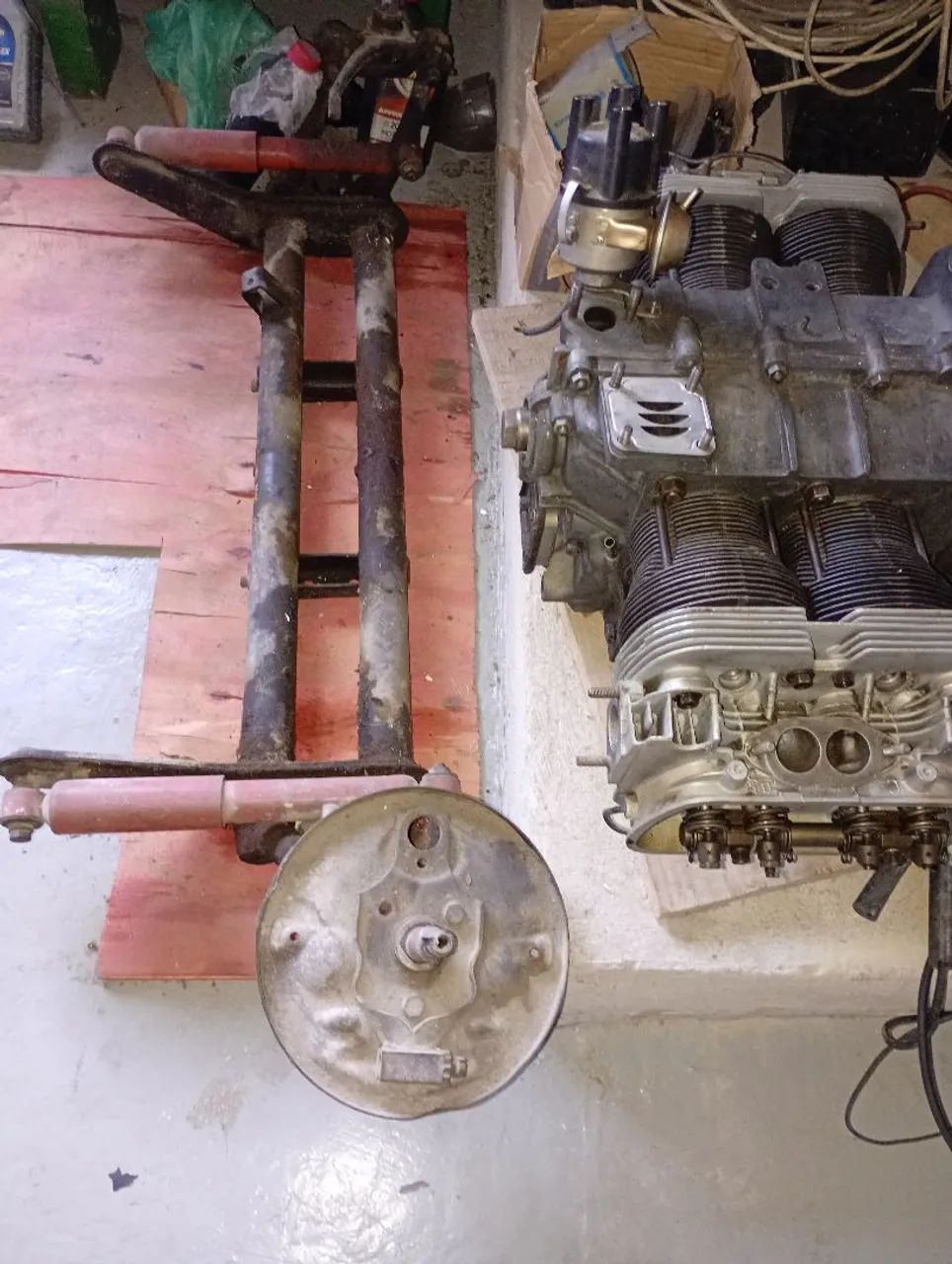 Motor e suspensão dianteira do Fusca desapego imediato  - Foto 3