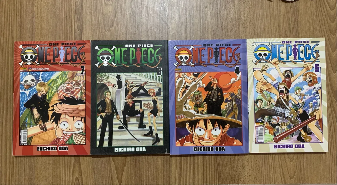 One Piece - Volumes 3, 4, 5, 6 e 7