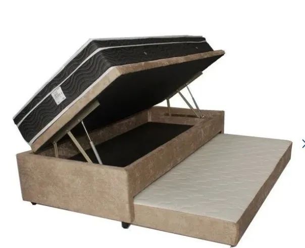 cama box bau e colchao de molass queen size * simone 