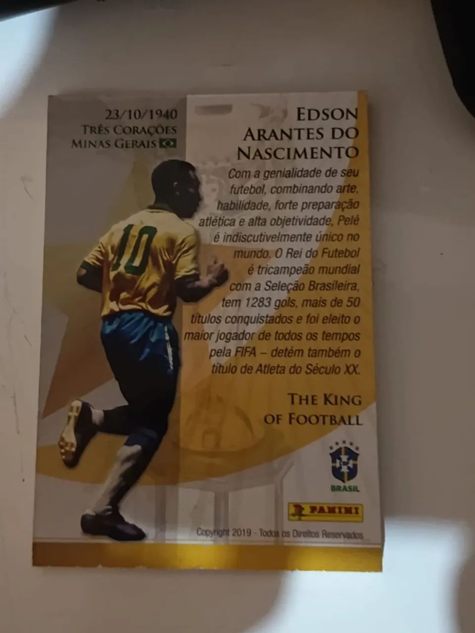 Carta Colecionável do Rei Pelé - Foto 2