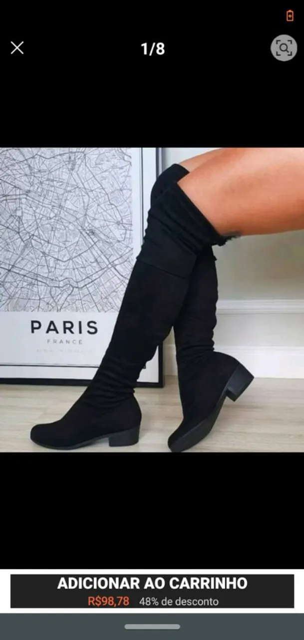 Bota Over The Knee Preta - Conforto e Estilo!