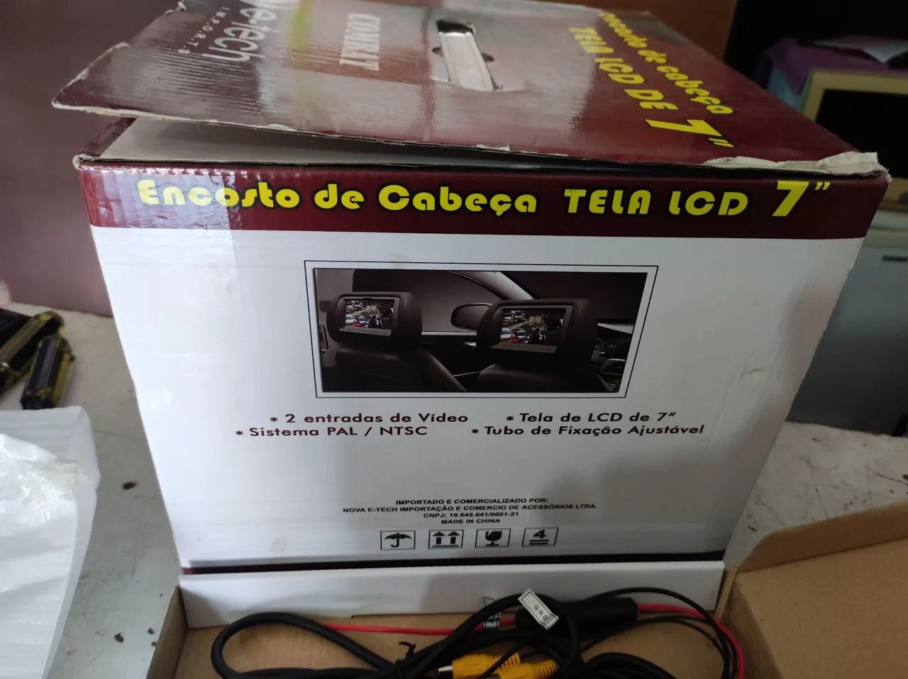 Cabeceira com tela LCD 7 marca e-tech(sem uso/preta) - Foto 4