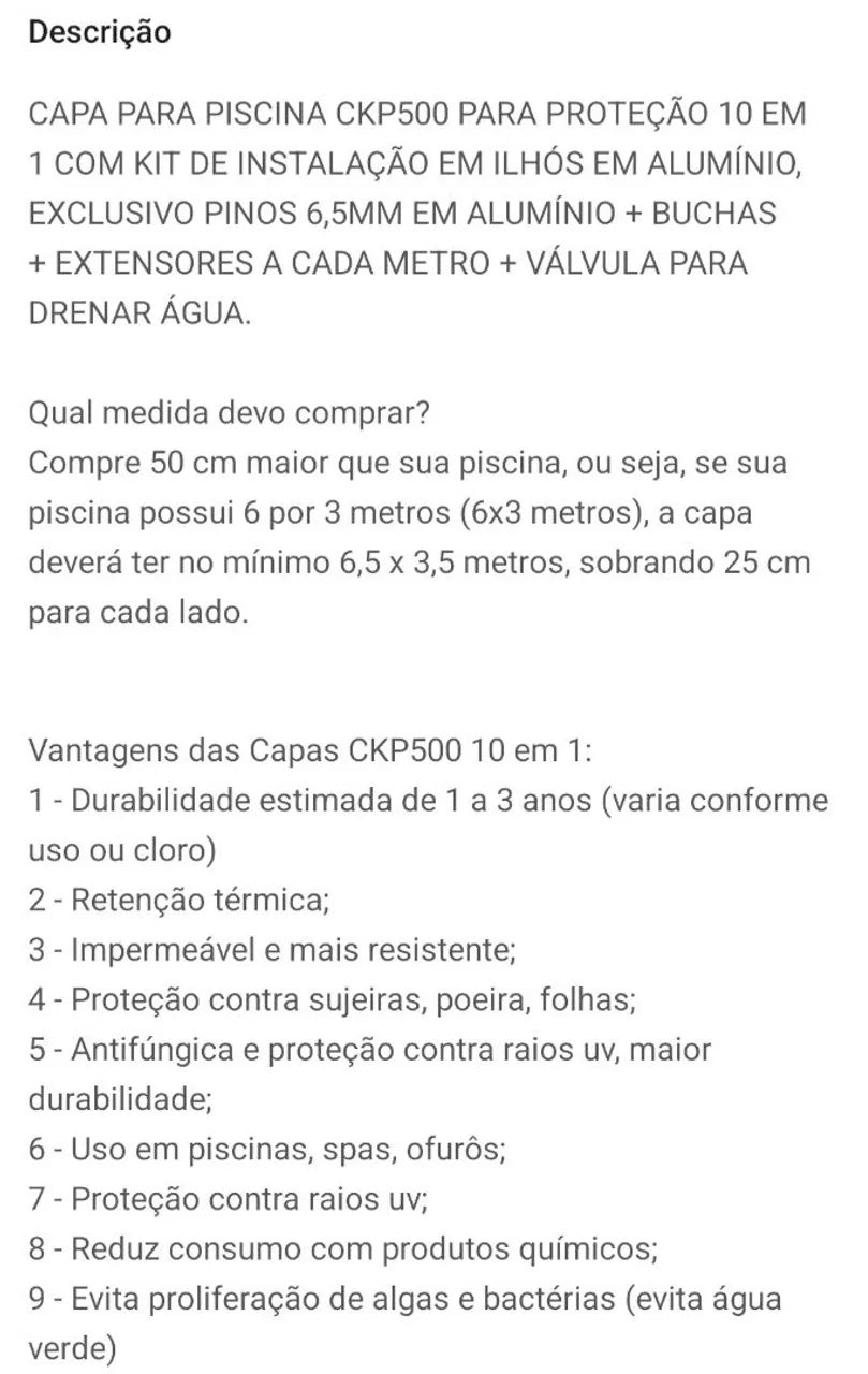 Capa para piscina nova - Foto 3