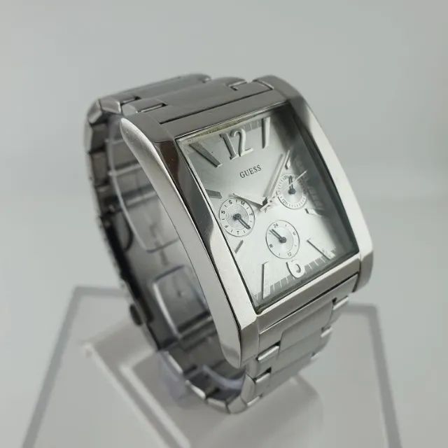 Relógio Guess Mod G10205G Silver Unisex Vintage - Foto 2