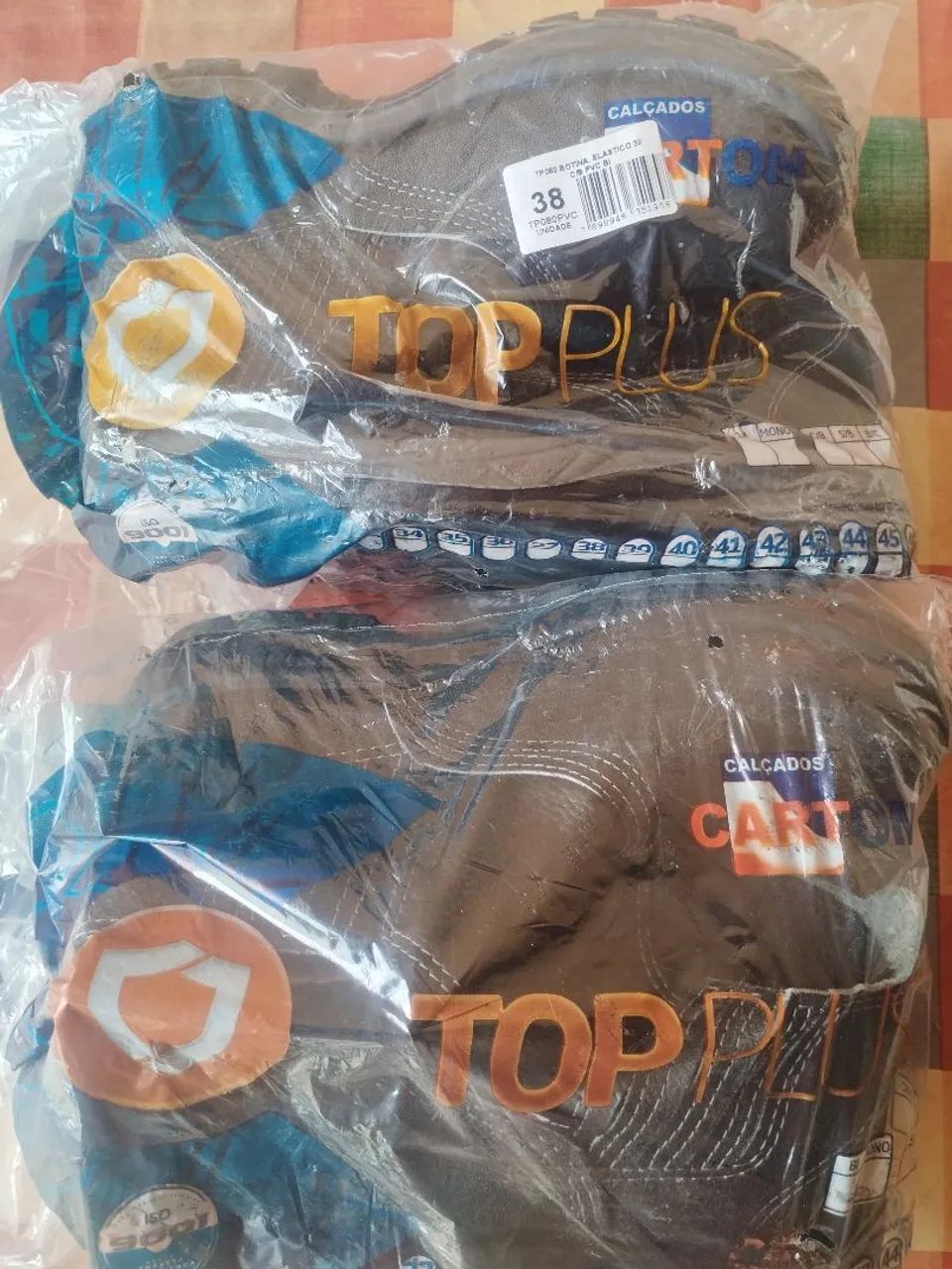 Botinas de couro c/Elástico bico PVC Cartom
