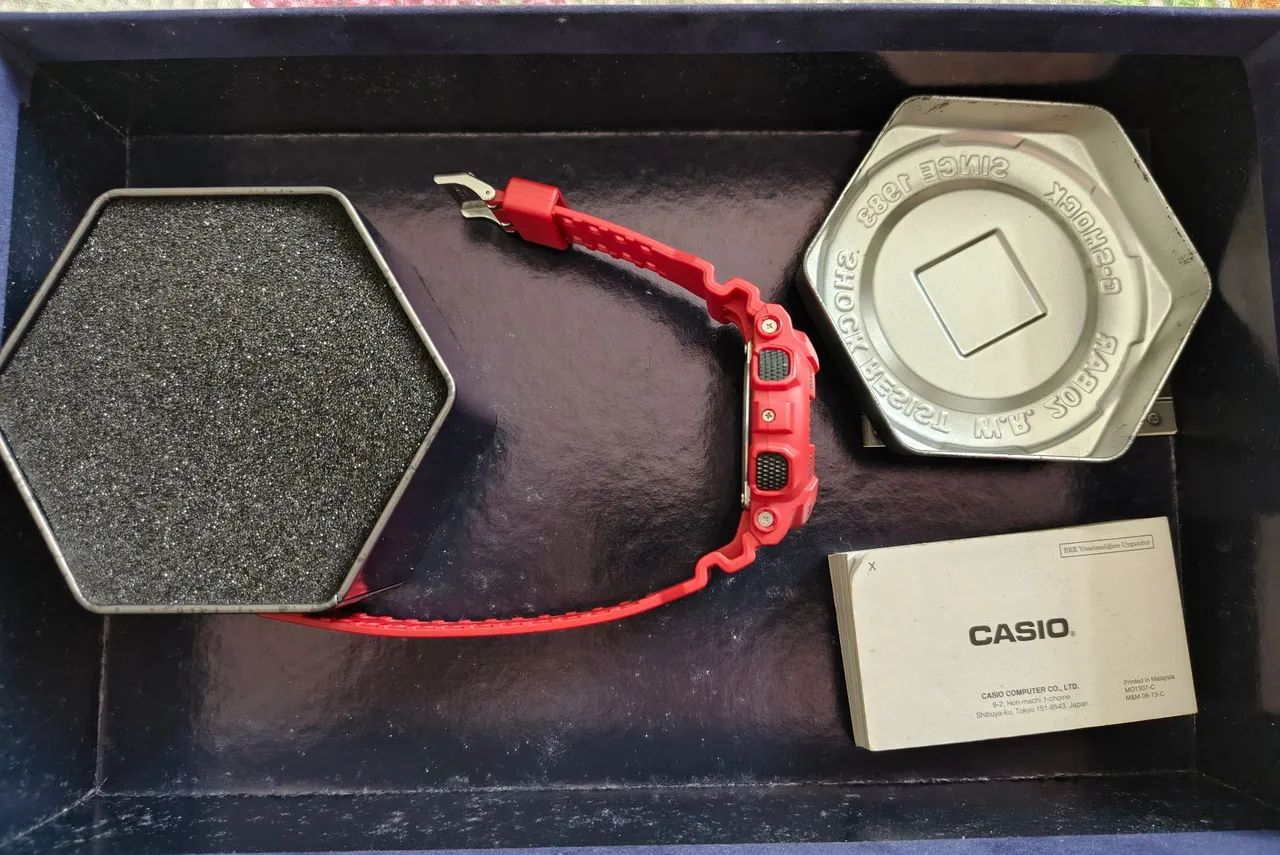 Relógio Casio G-Shock GA-100B-4A Vermelho - Foto 2