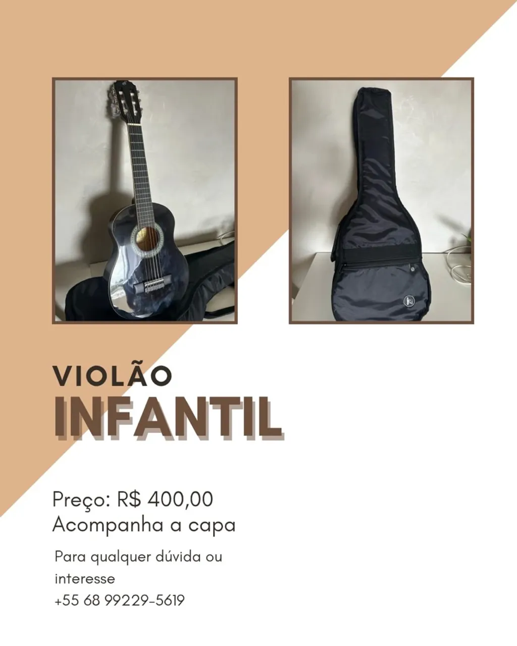 Violão Infantil com Capa