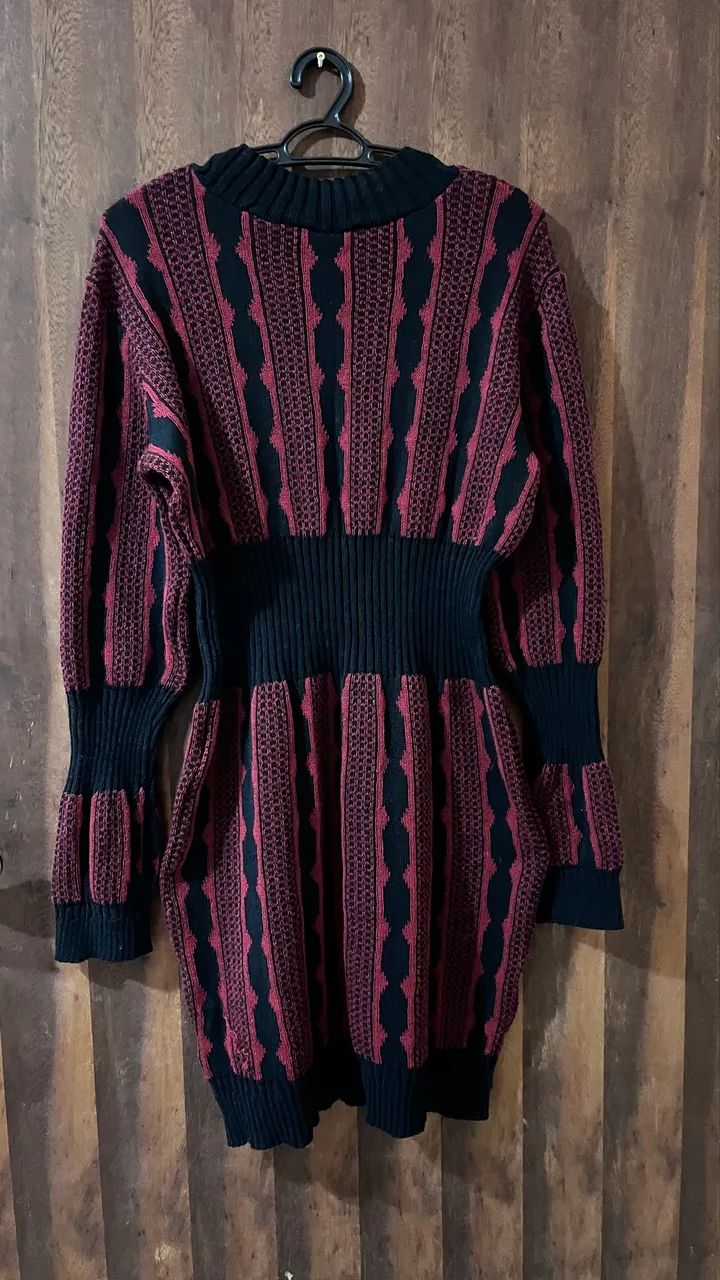 Vestido Malha Preto e Vermelho  - Foto 3