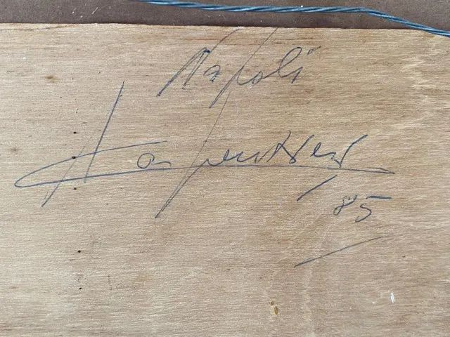 Quadro 'Napoli' de Antonio Carpentieri - 1985 - pintura original - Foto 4