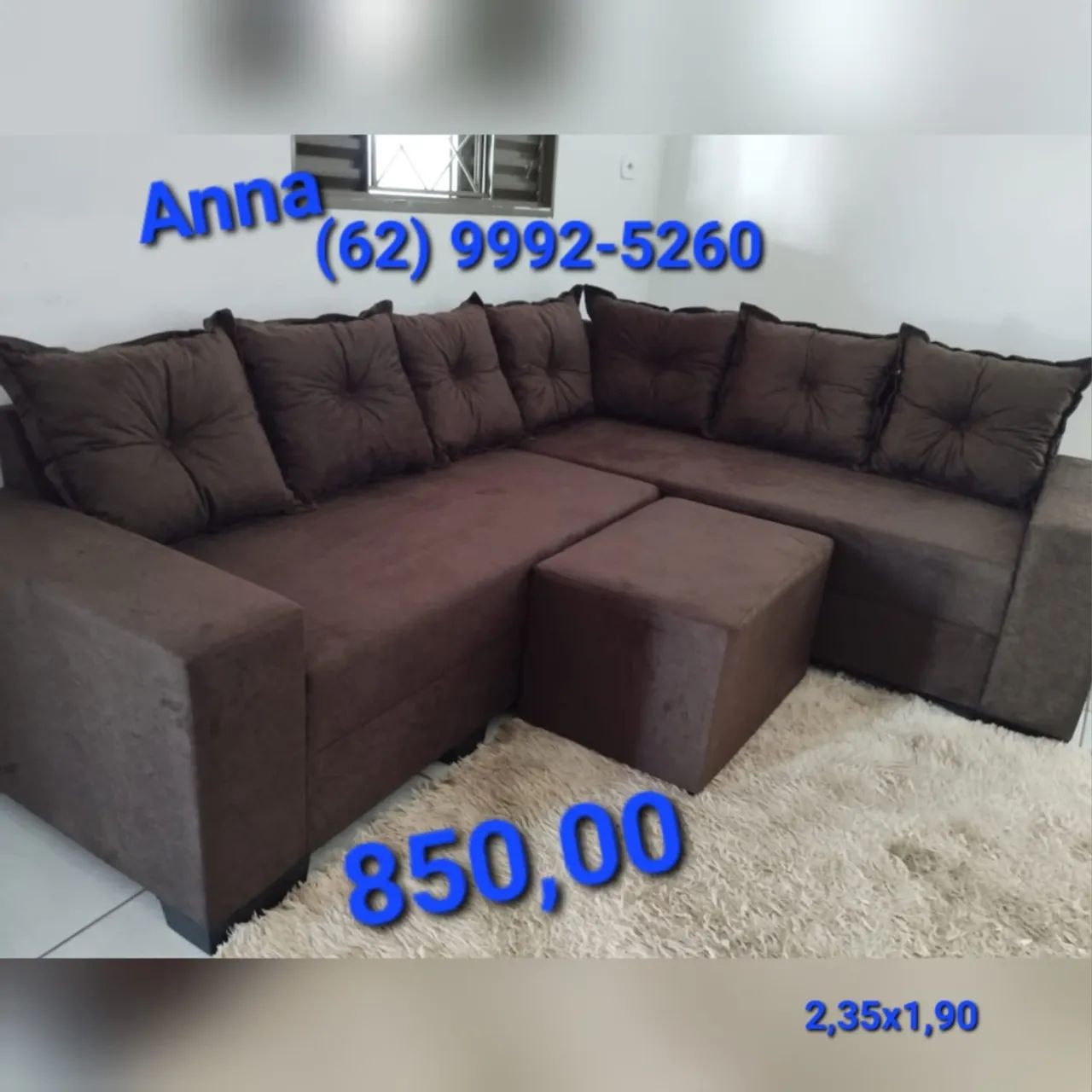 Sofá de Canto em L - Bege - Foto 4