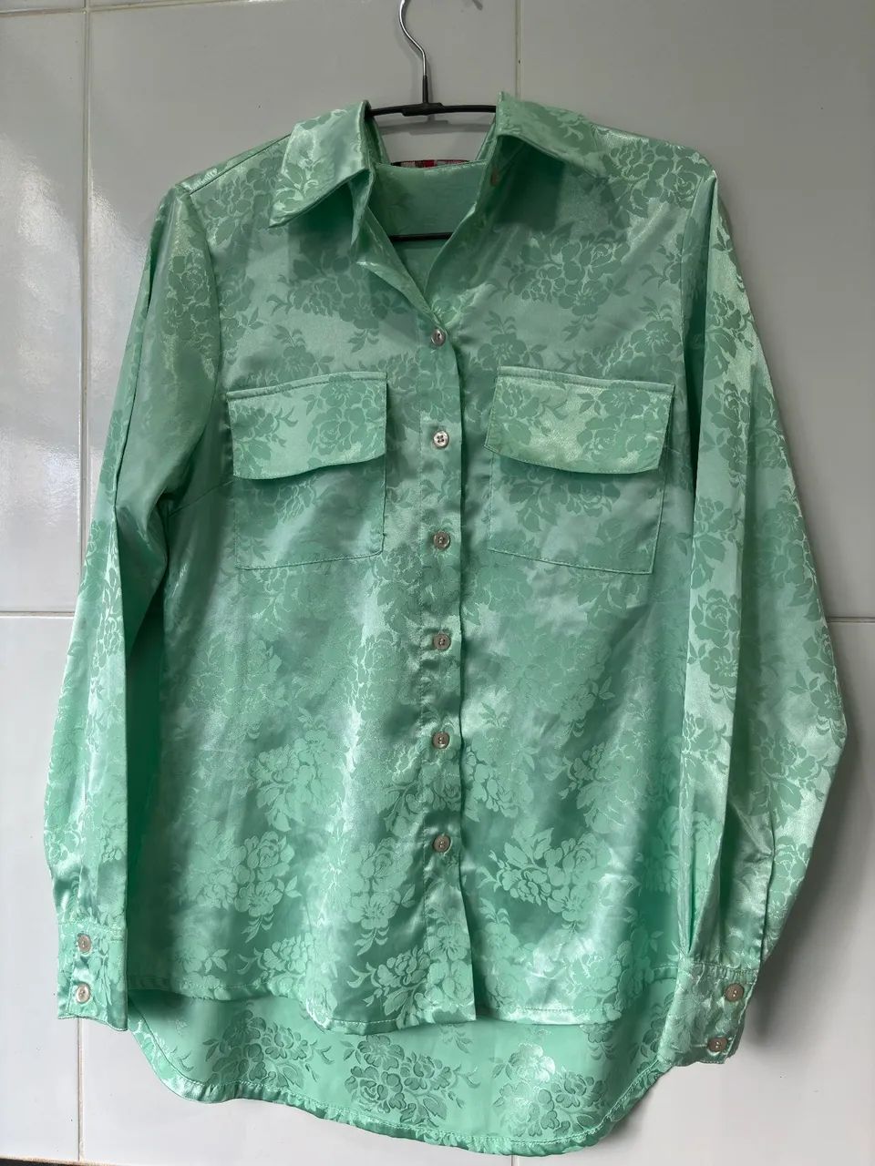 Camisa feminina de seda